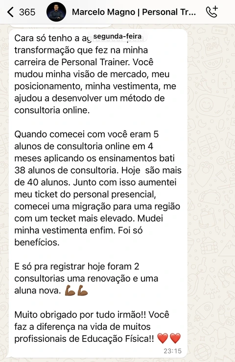 Marcelo Magno: De 5 para 38 alunos de consultoria em quatro meses.